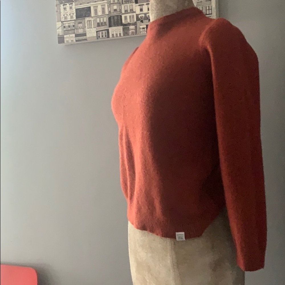 100% lambs wool - burnt orange cardigan